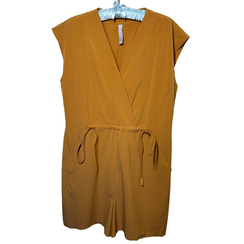 Athleta Marlow Romper Tuscan Gold Featherweight Stretch size S